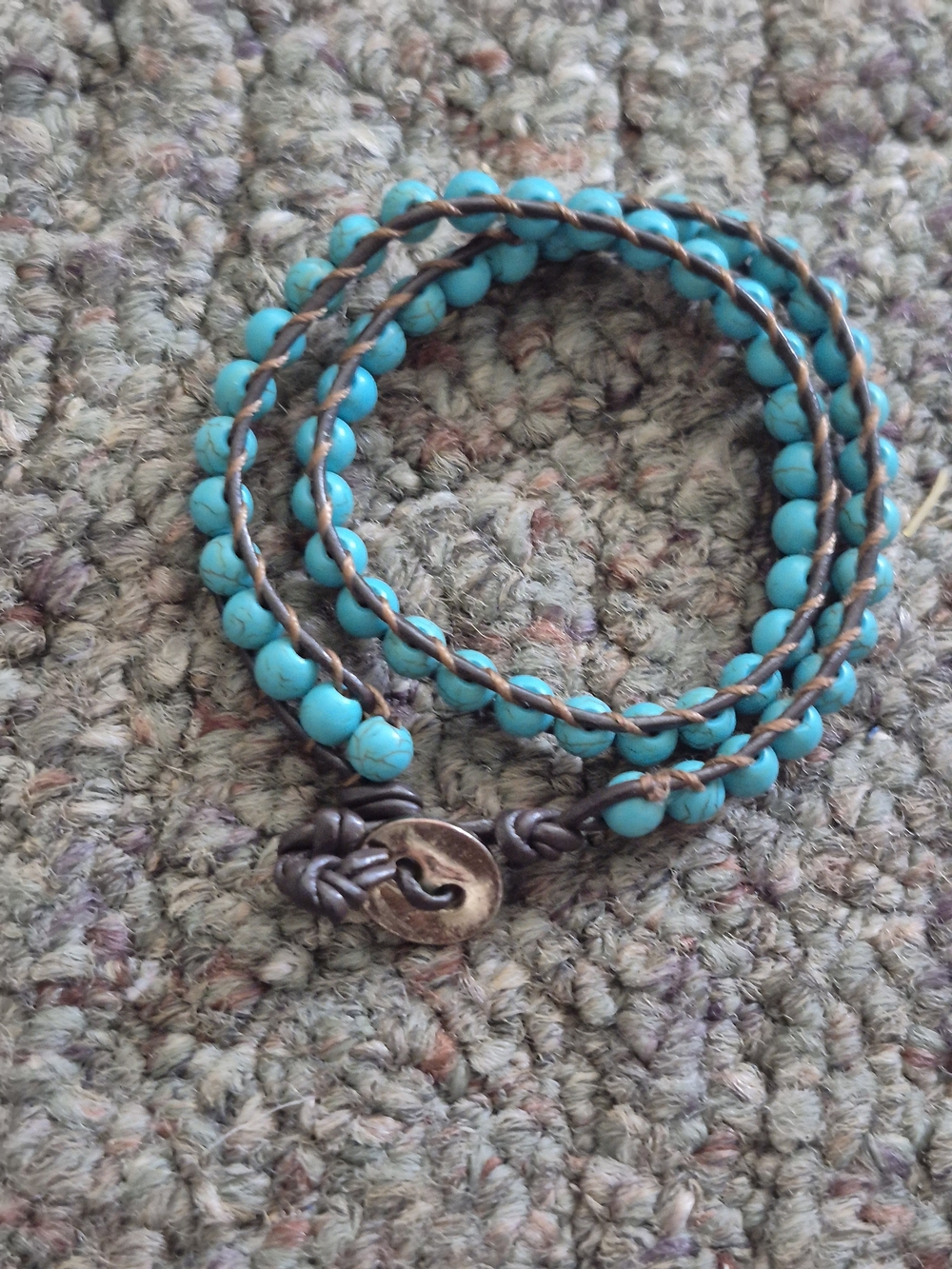 Turquoise Beaded Wrap Bracelet - Women Jewelry